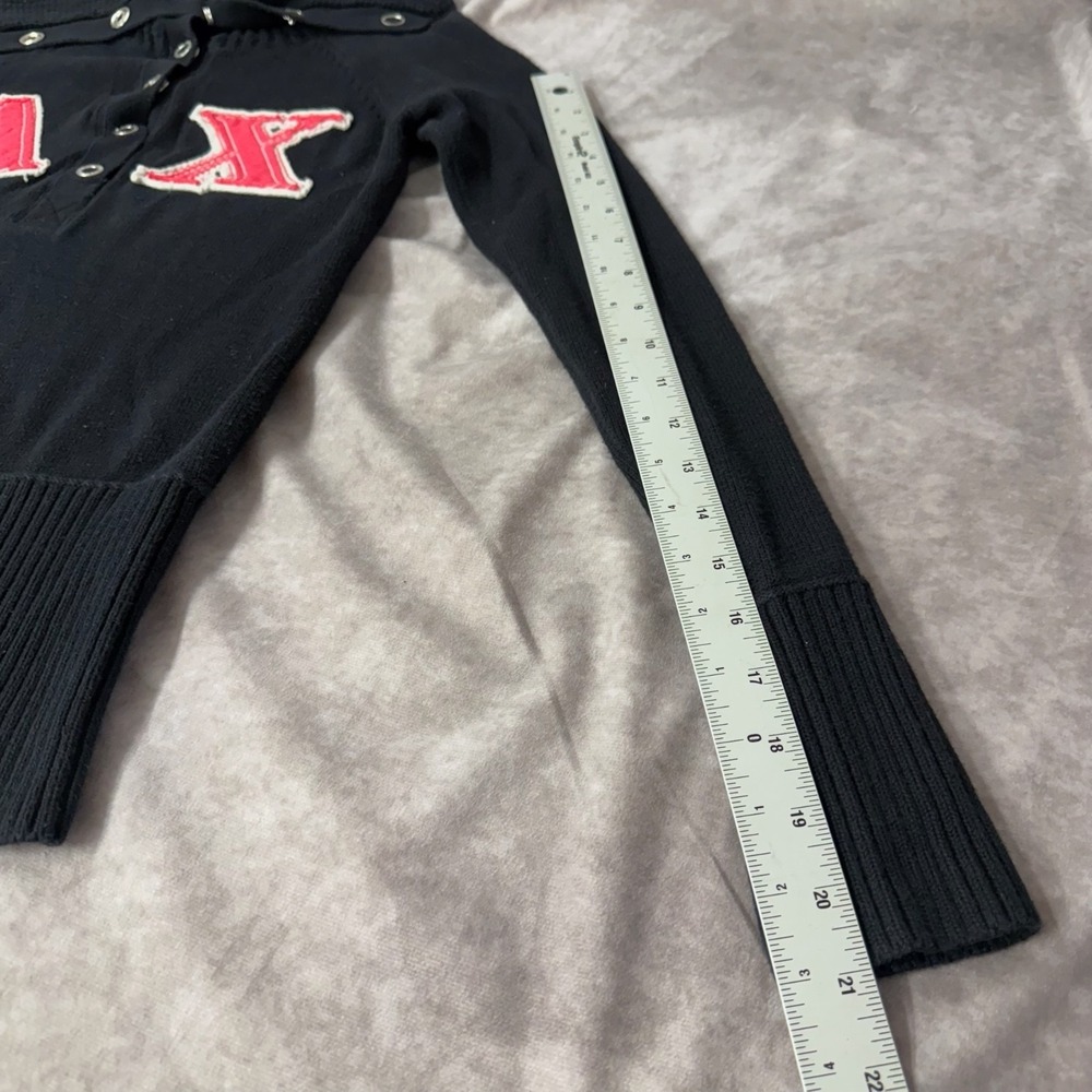 Vtg Y2K-A|X Armani Exchange Womens M White/Gray Logo Full DOUBLE Zip Sweatshirt - Picture 6 of 8